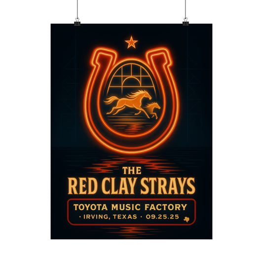 The Red Clay Strays Irving TX Concert Print | September 25, 2025 | Toyota Music Factory | Variant 2