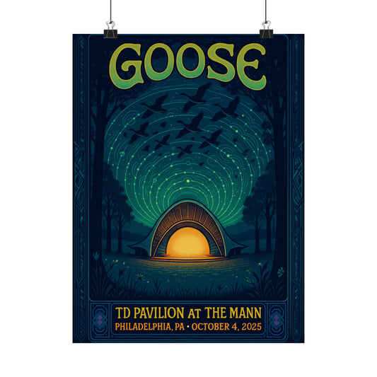 Goose TD Pavilion at The Mann Concert Poster | October 4, 2025 | Philadelphia | Limited Edition | Variant 3