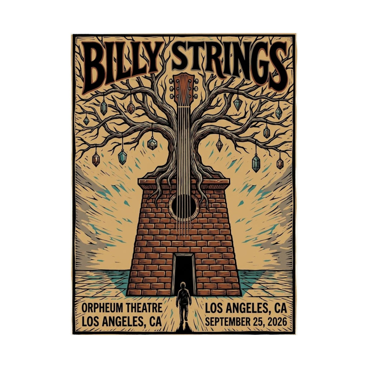 Billy Strings | September 25, 2026 | Los Angeles, CA | Concert Poster