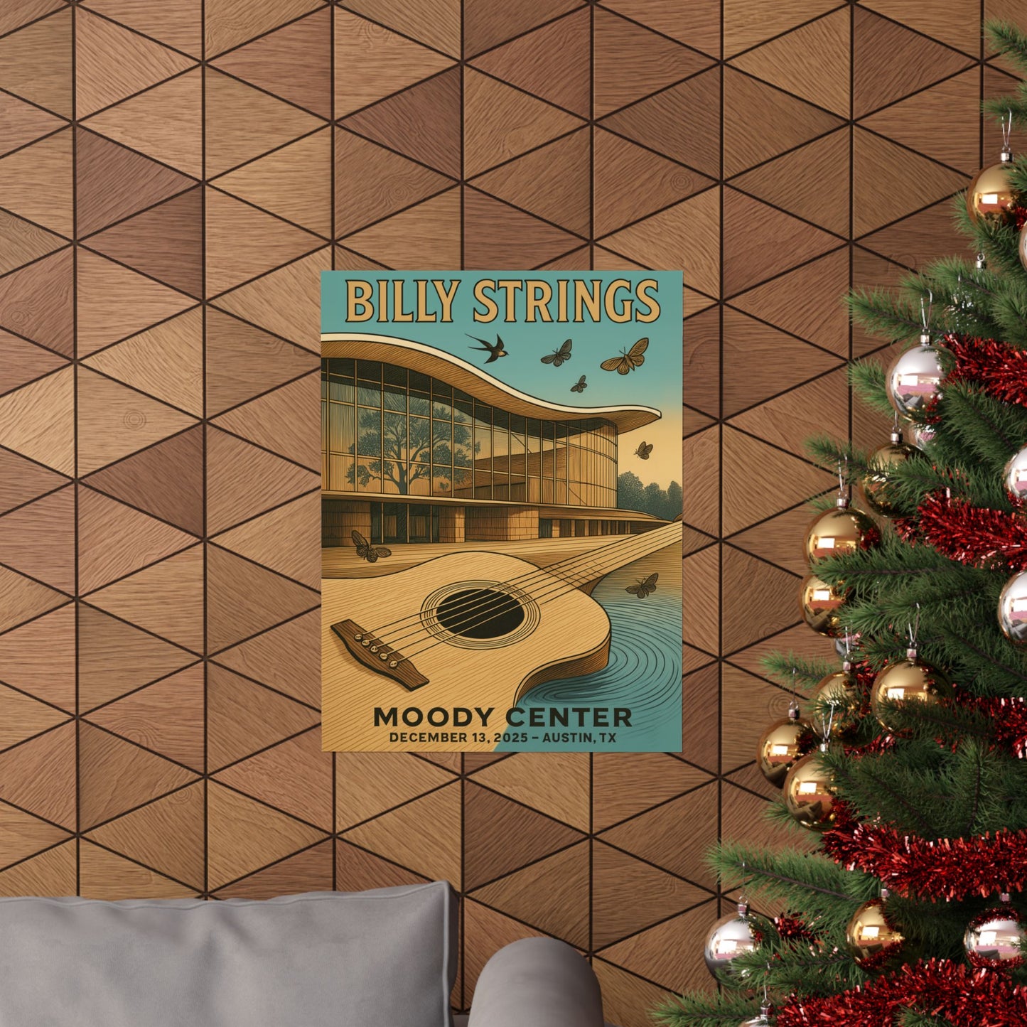 Billy Strings  Austin, TX | December 13, 2025| Moody Center | Concert Poster | Variant 2