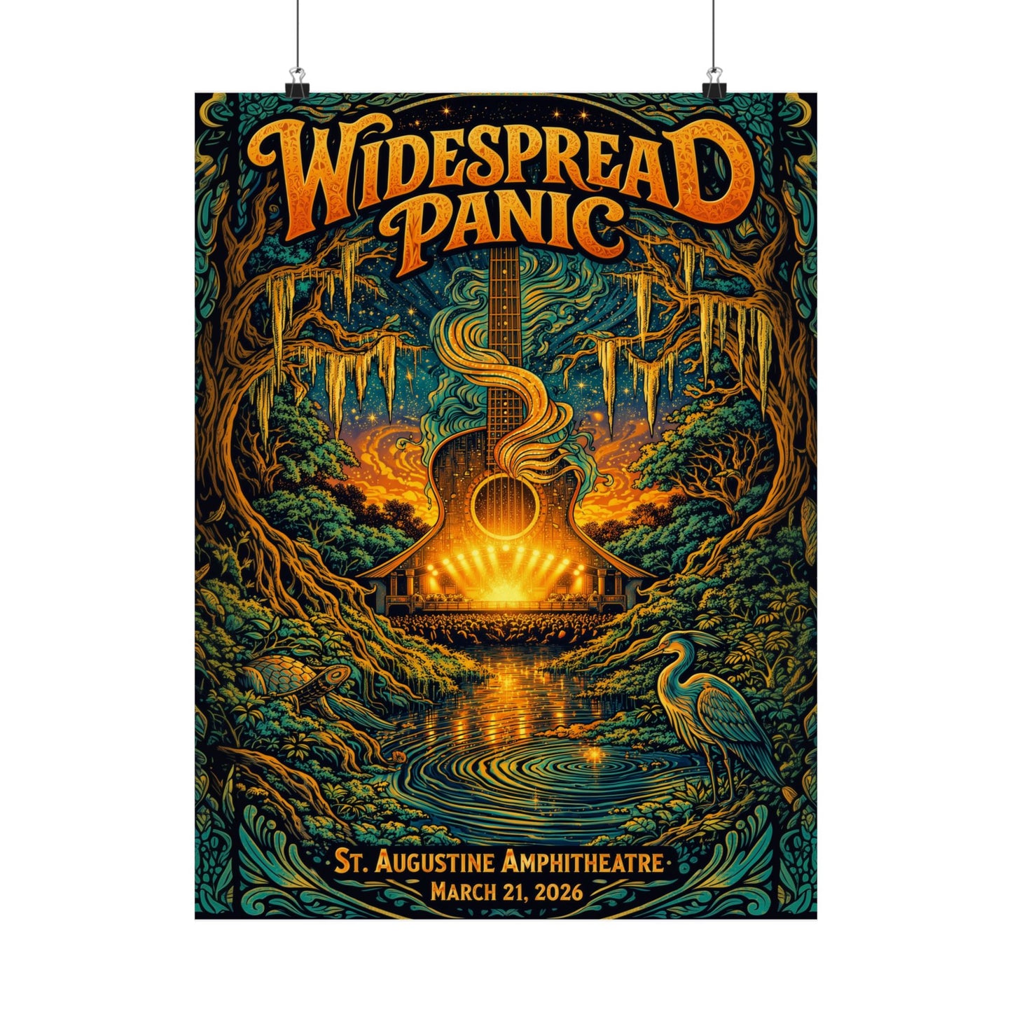 Widespread Panic | 03/21/26 | St. Augustine, FL | Concert Poster  | N2