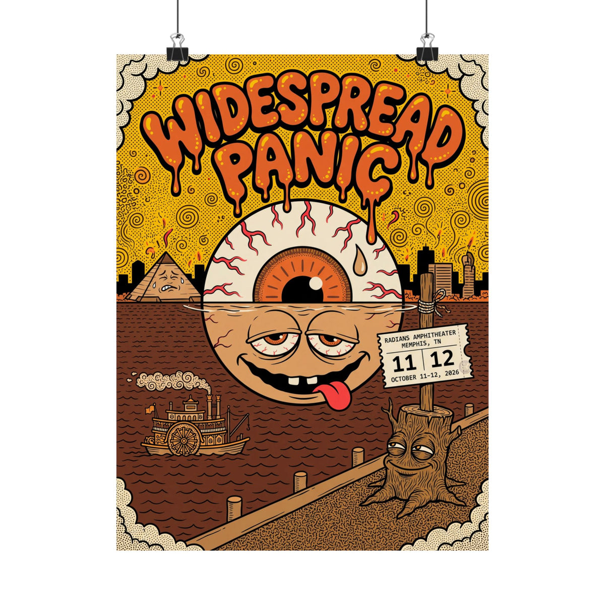 Widespread Panic | October 11–12, 2026 | Memphis, TN | Concert Poster