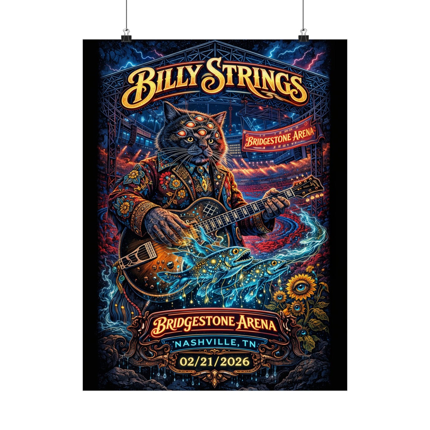 Billy Strings | 02/21/2026 | Nashville, TN | Concert Poster  | N2