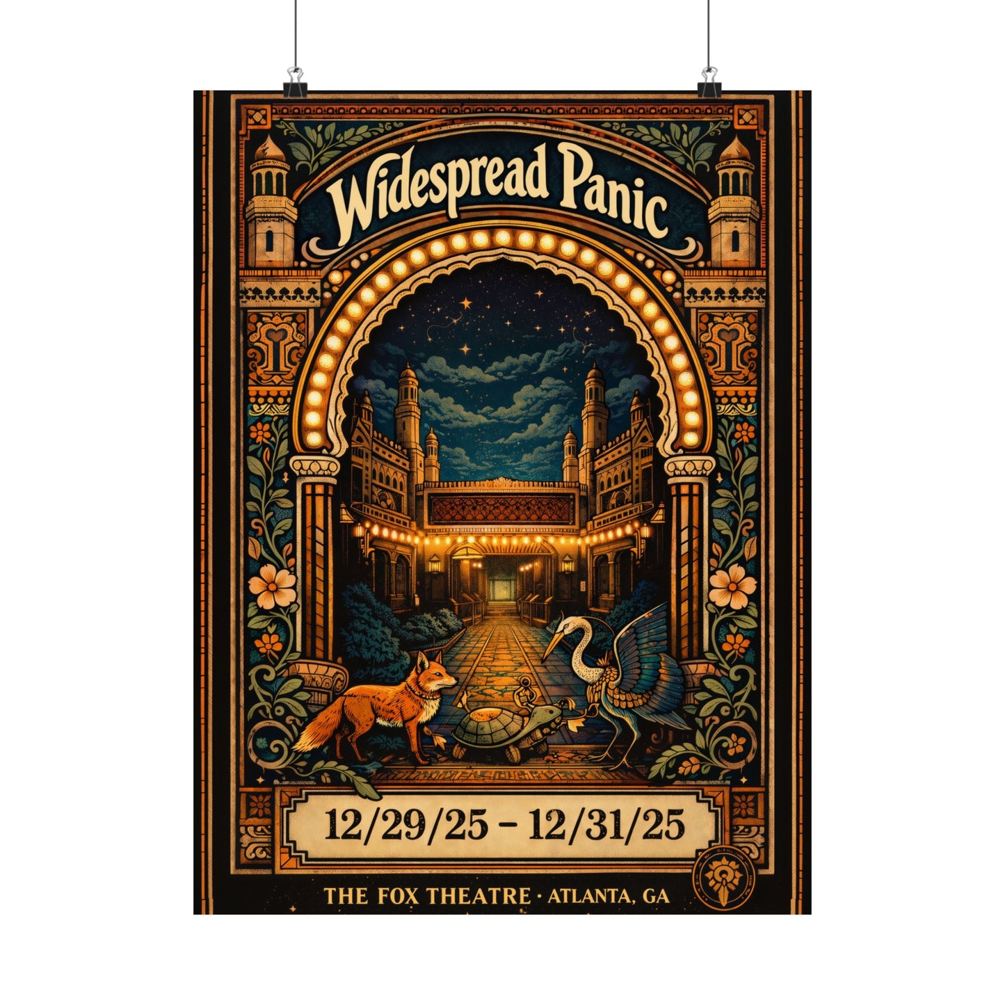 Widespread Panic | 12/29/25-12/31/25 | Atlanta, GA | Concert Poster  | V1