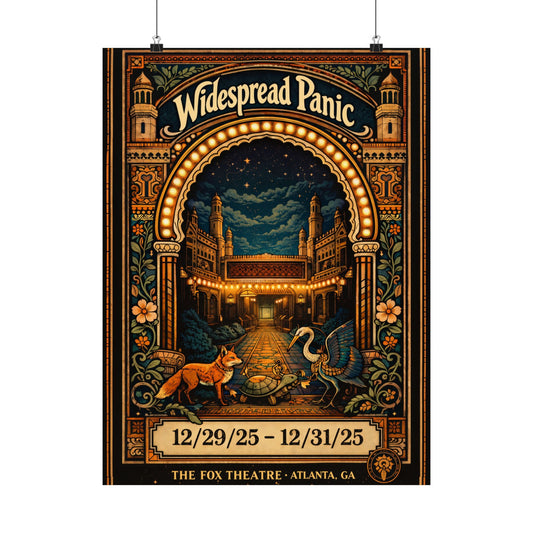 Widespread Panic | 12/29/25-12/31/25 | Atlanta, GA | Concert Poster  | V1