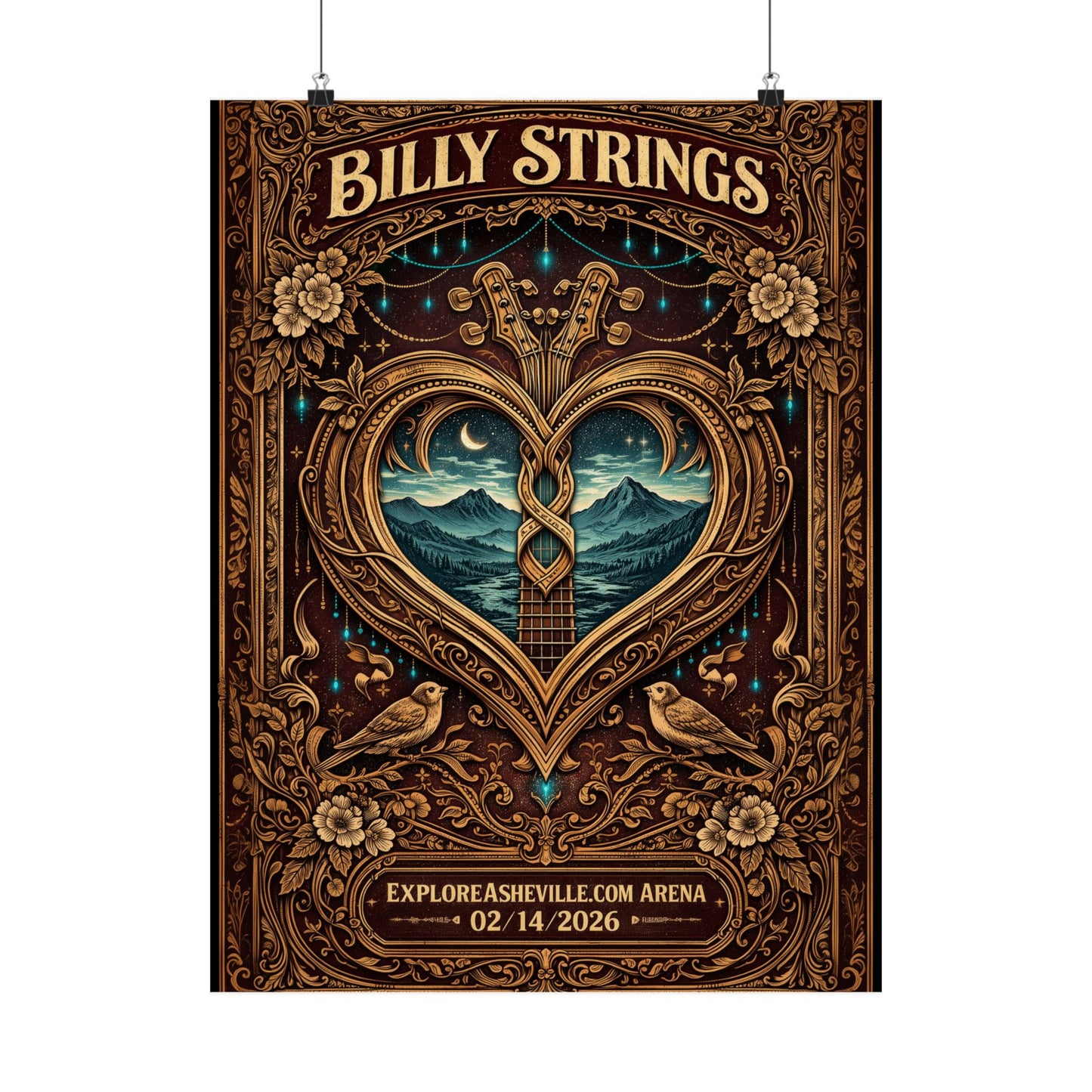 Billy Strings | 02/14/2026 | Asheville, NC | Concert Poster  | N6