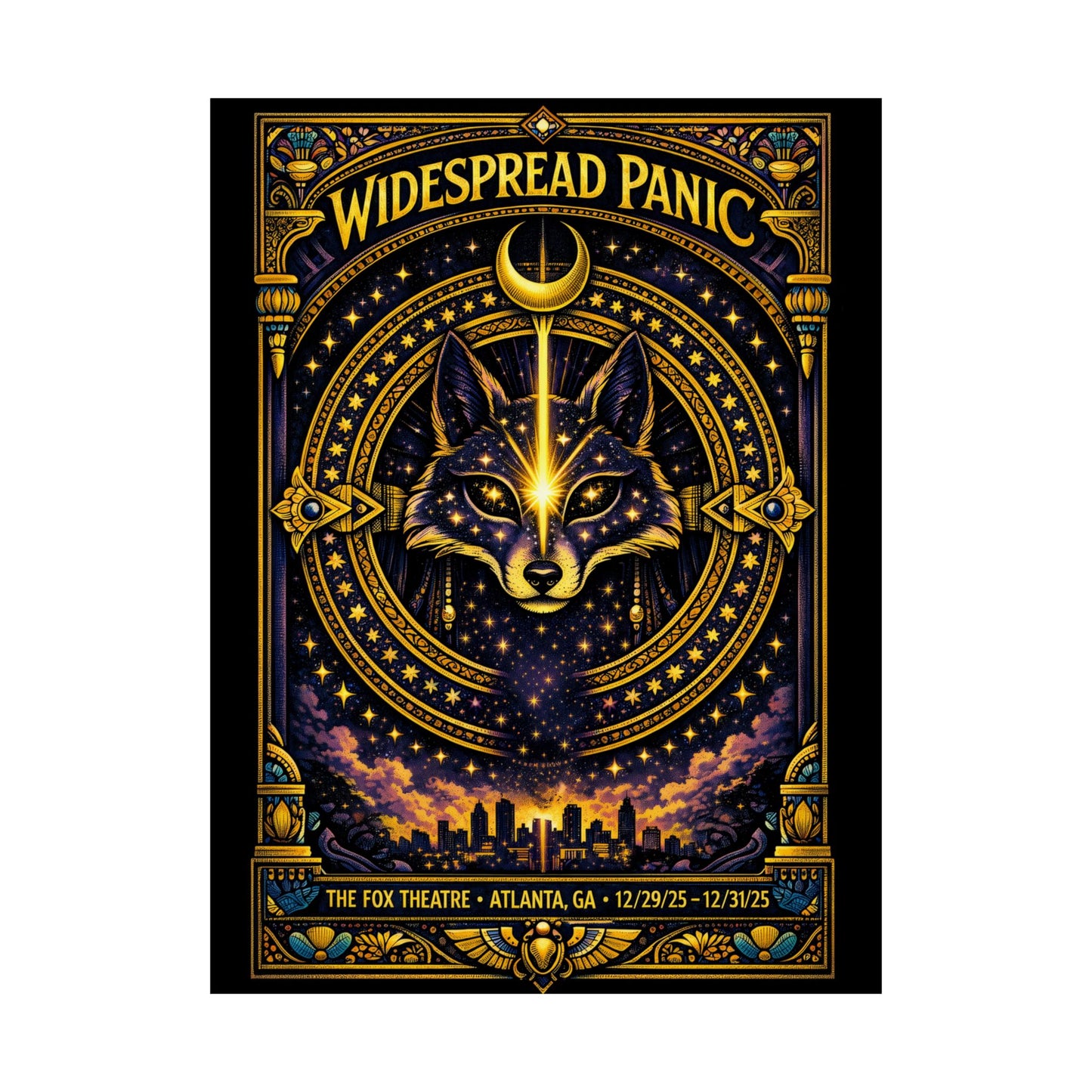 Widespread Panic | 12/29/25-12/31/25 | Atlanta, GA | Concert Poster  | V3