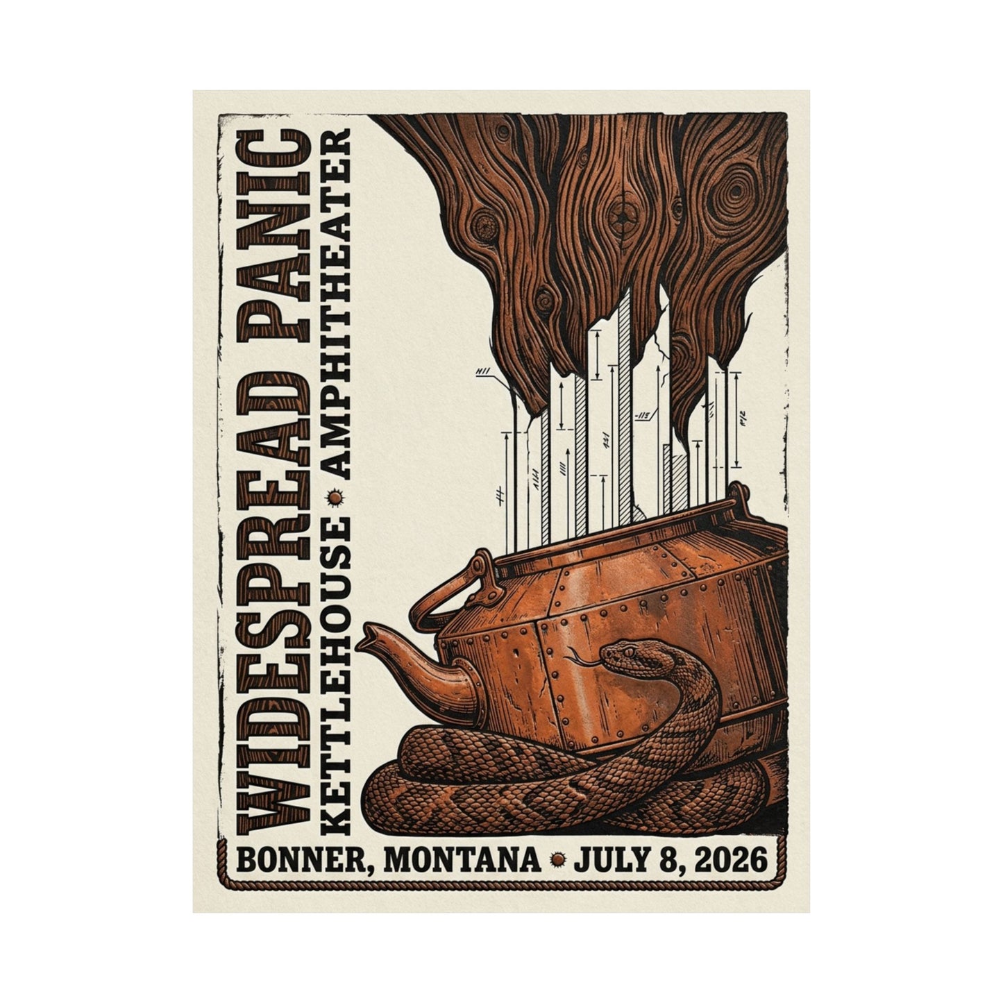 Widespread Panic | 07/08/26 | Bonner, MT | Concert Poster