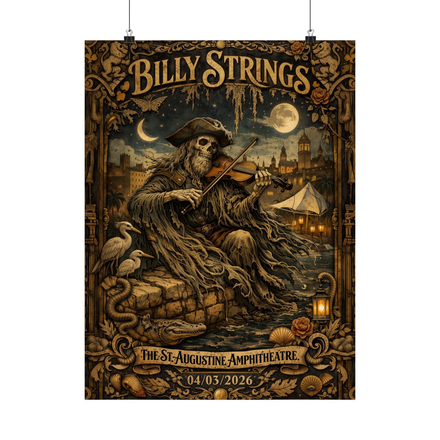 Billy Strings | 04/03/2026 | St. Augustine, FL | Concert Poster  | N2