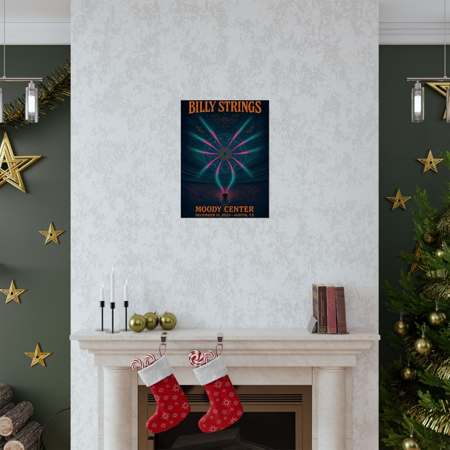 Billy Strings  Austin, TX | December 13, 2025| Moody Center | Concert Poster | Variant 3