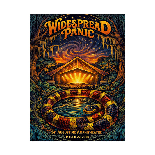 Widespread Panic | 03/22/26 | St. Augustine, FL | Concert Poster  | N3