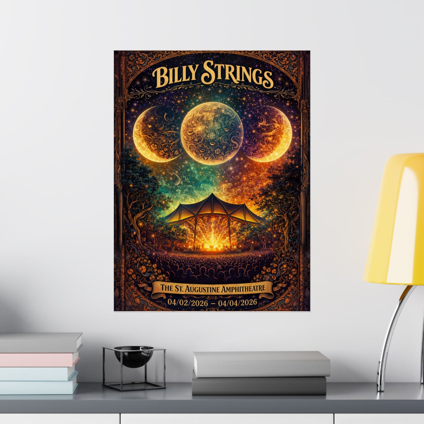 Billy Strings | 4/2/26 - 4/4/26 | St. Augustine, FL | Concert Poster  | V1
