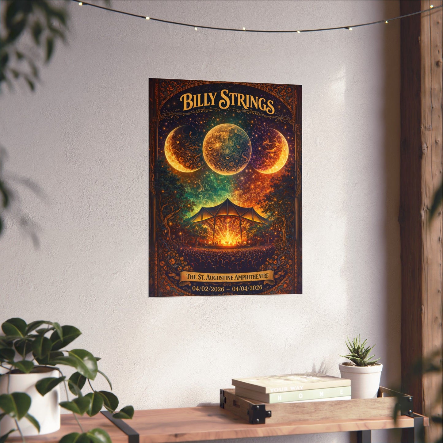 Billy Strings | 4/2/26 - 4/4/26 | St. Augustine, FL | Concert Poster  | V1