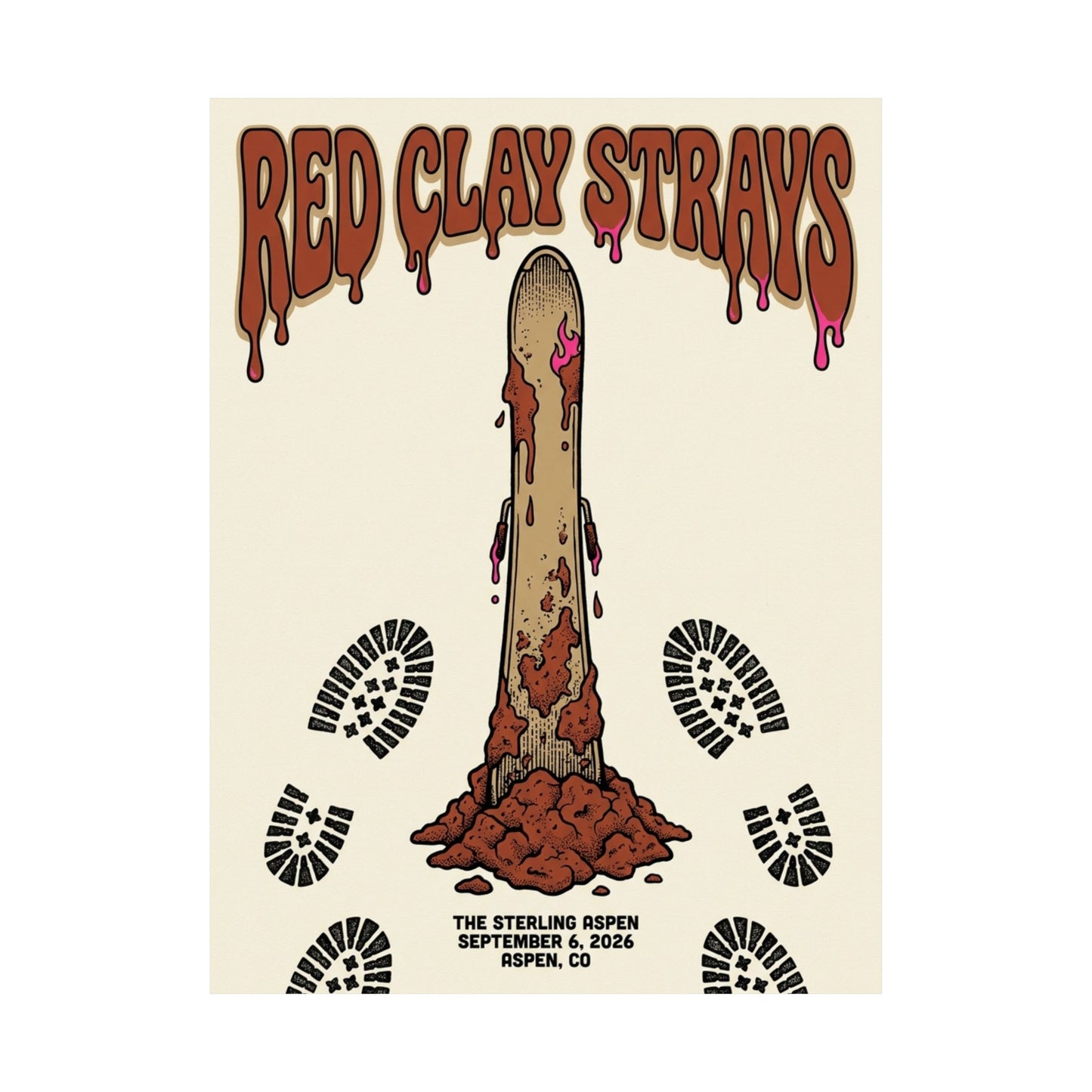 The Red Clay Strays | September 6, 2026 | Aspen, CO | Concert Poster