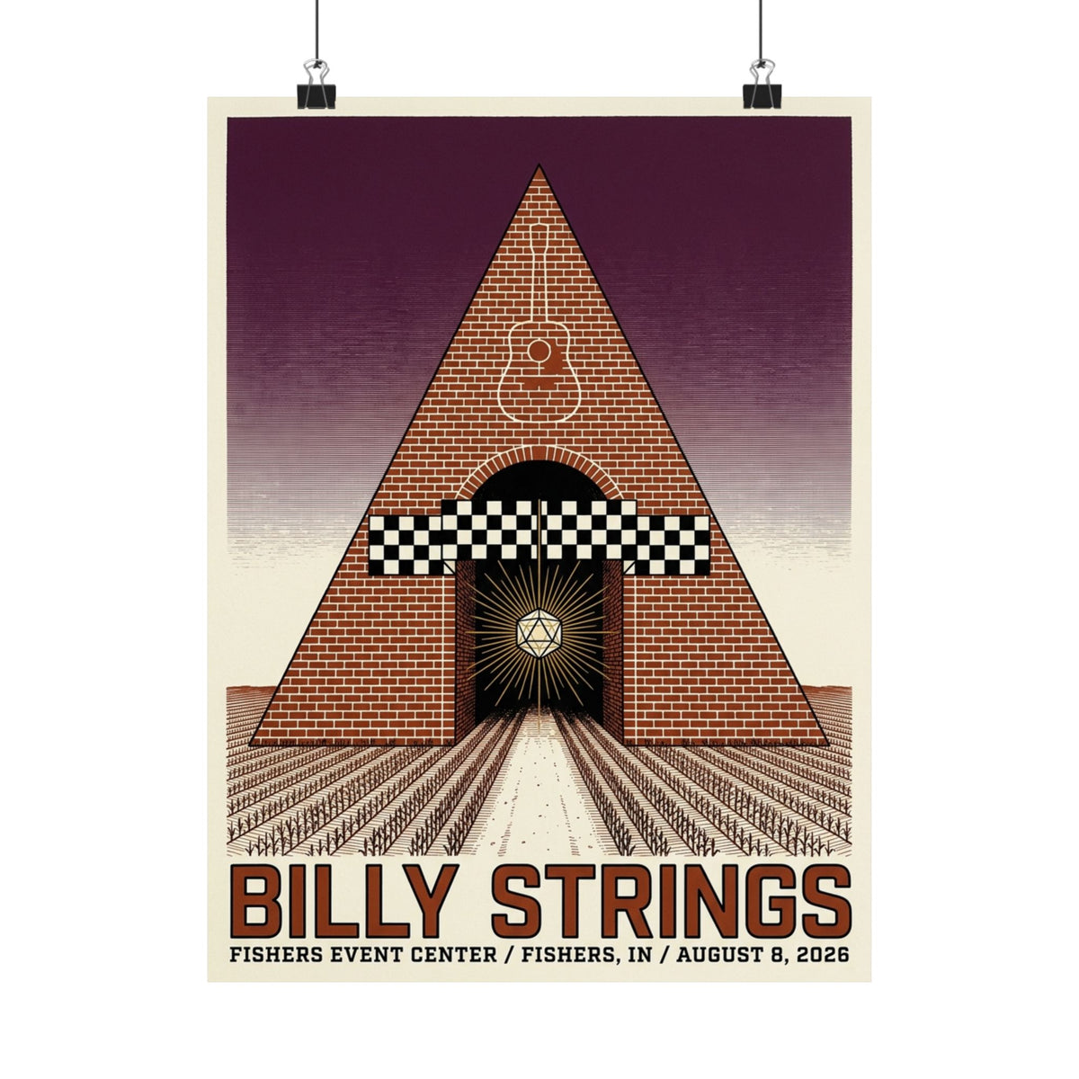 Billy Strings | August 8, 2026 | Fisher, IN | Concert Poster