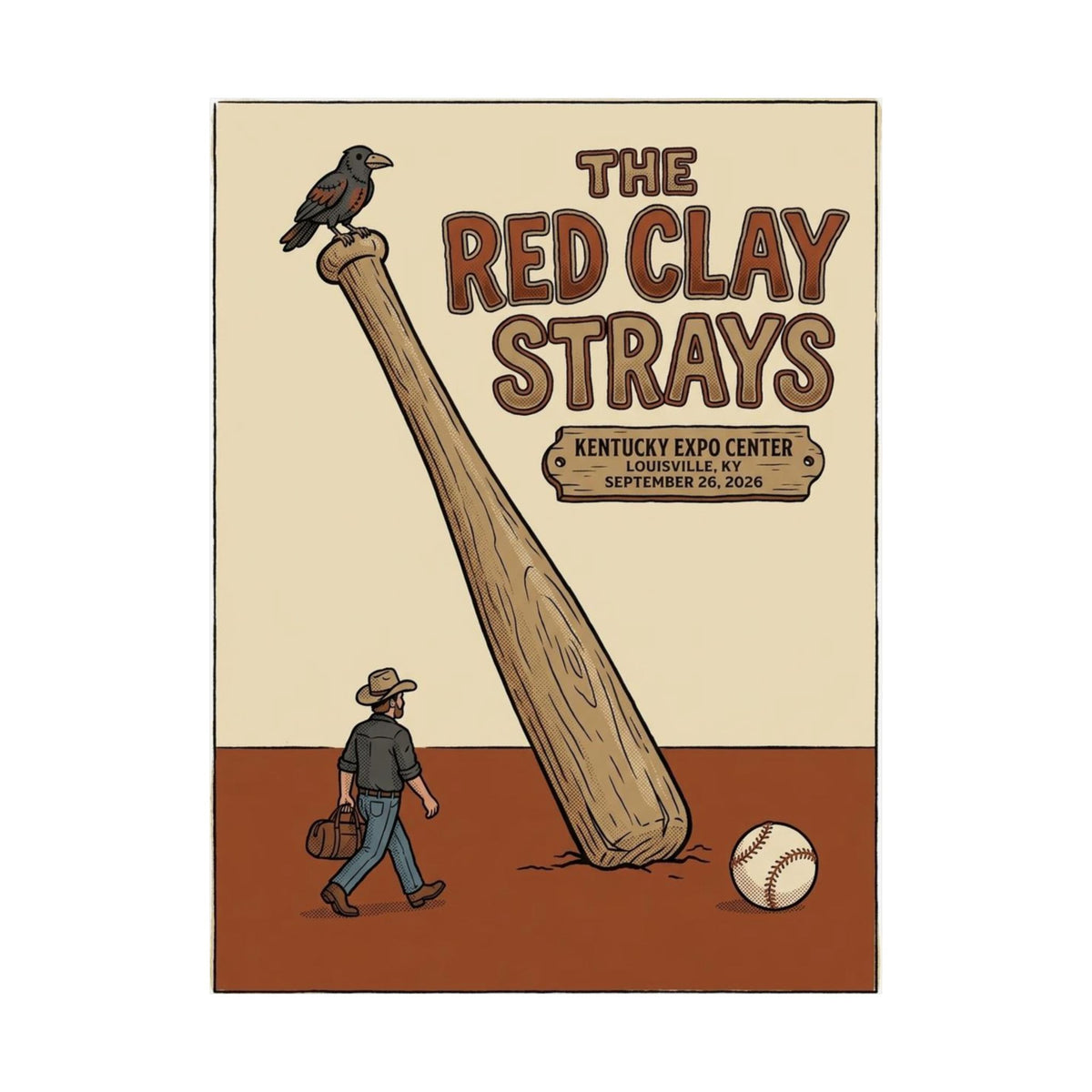 The Red Clay Strays | September 26, 2026 | Louisville, KY | Concert Poster