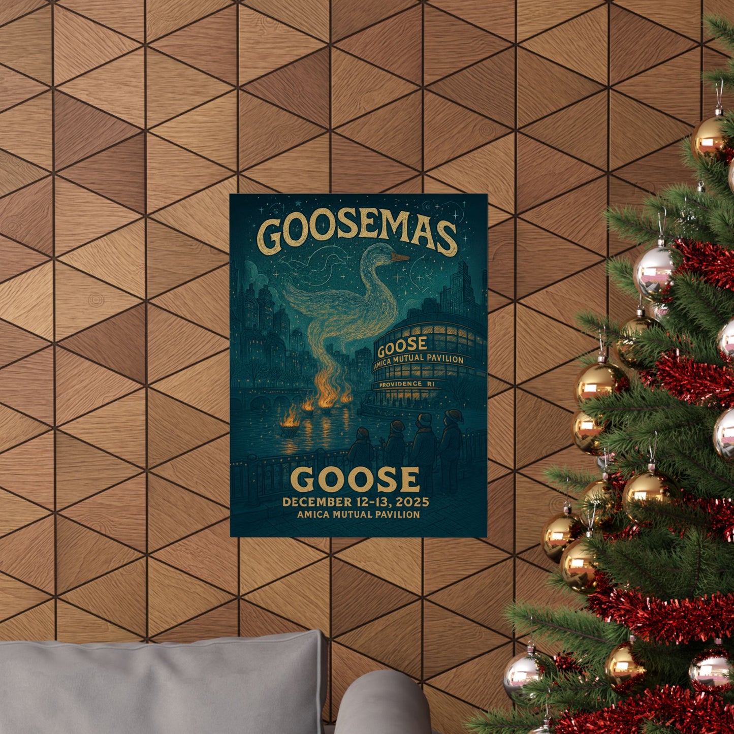Goose Goosemas 2025 | Amica Mutual Pavilion | Providence, RI | December 12-13, 2025 | Concert Poster | Variant 1