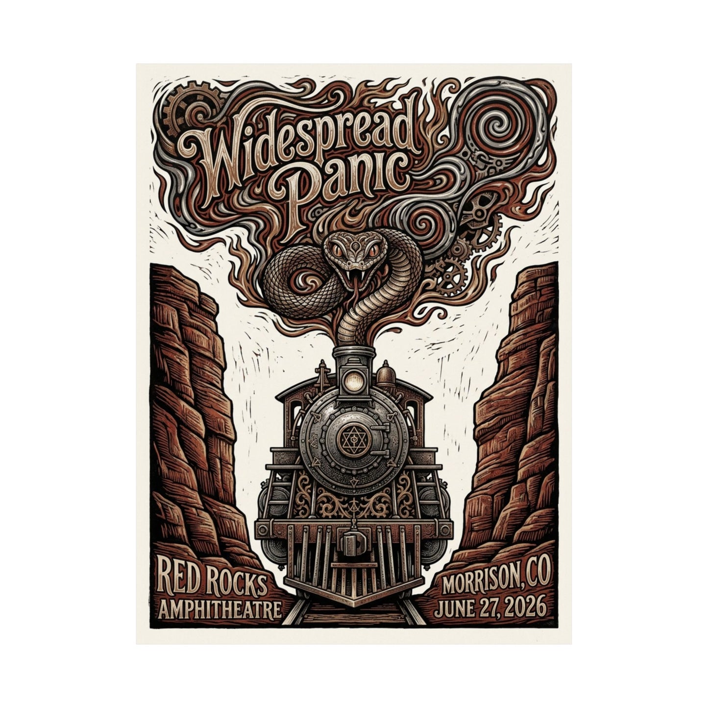 Widespread Panic | 06/27/26 | Morrison, CO | Concert Poster