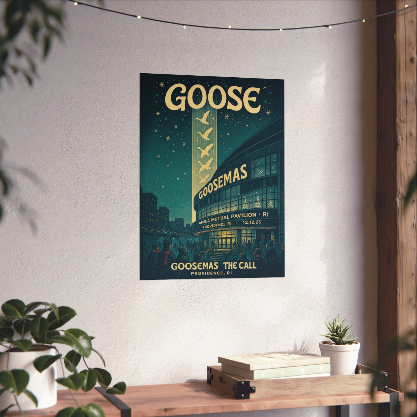 Goose Providence, RI | Amica Mutual Pavilion 12.12.25 | Concert Poster | Goosemas Night 1