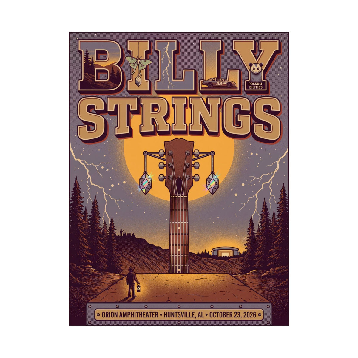 Billy Strings | October 23, 2026 | Huntsville, AL | Concert Poster