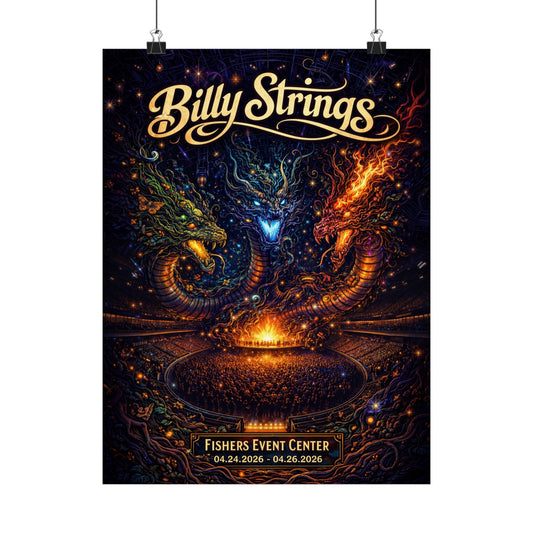 Billy Strings | 4/24/26 - 4/26/26 | Fishers, IN | Concert Poster  | V2