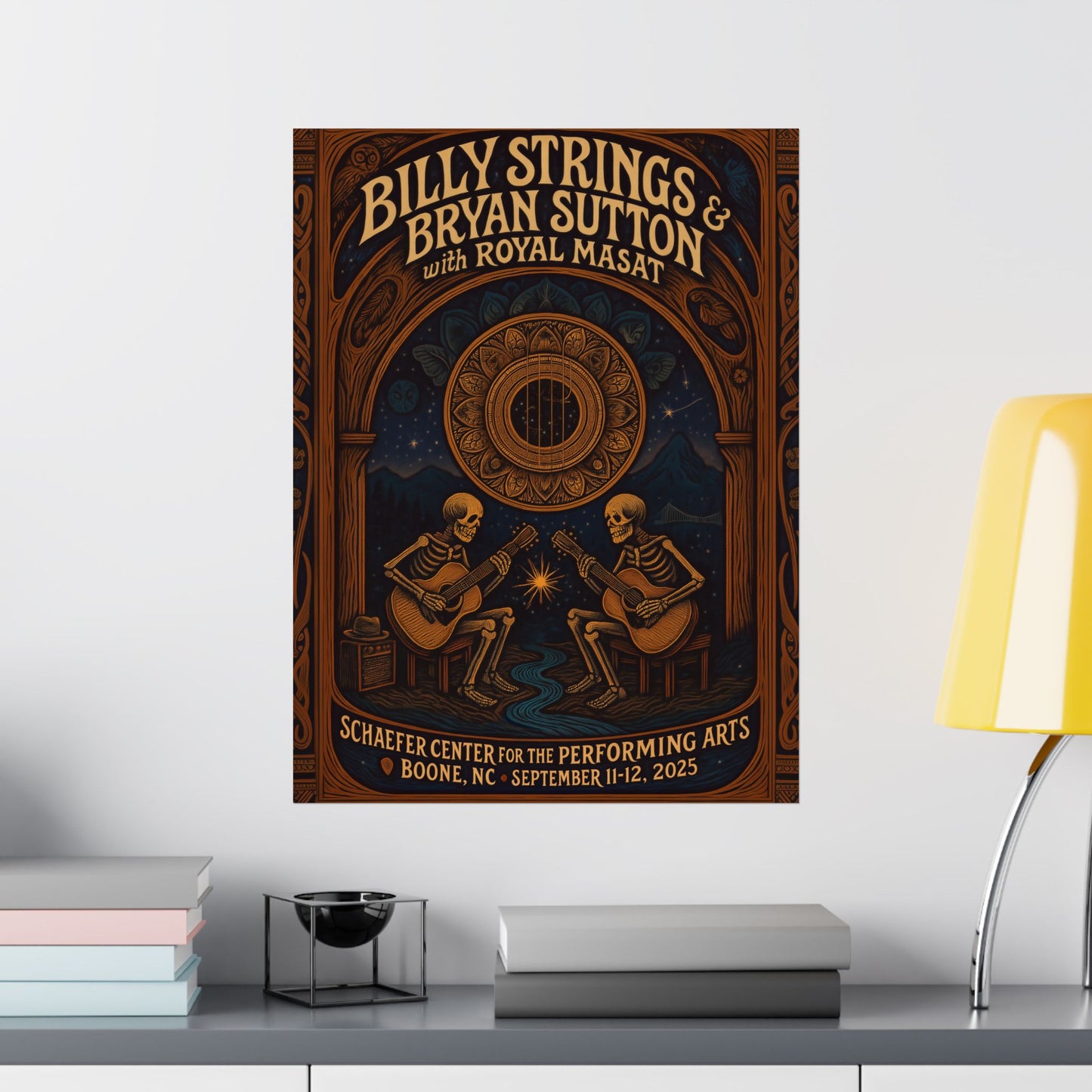 Billy Strings & Bryan Sutton Boone NC Concert Print | September 11 + 12, 2025 | Schaefer Center
