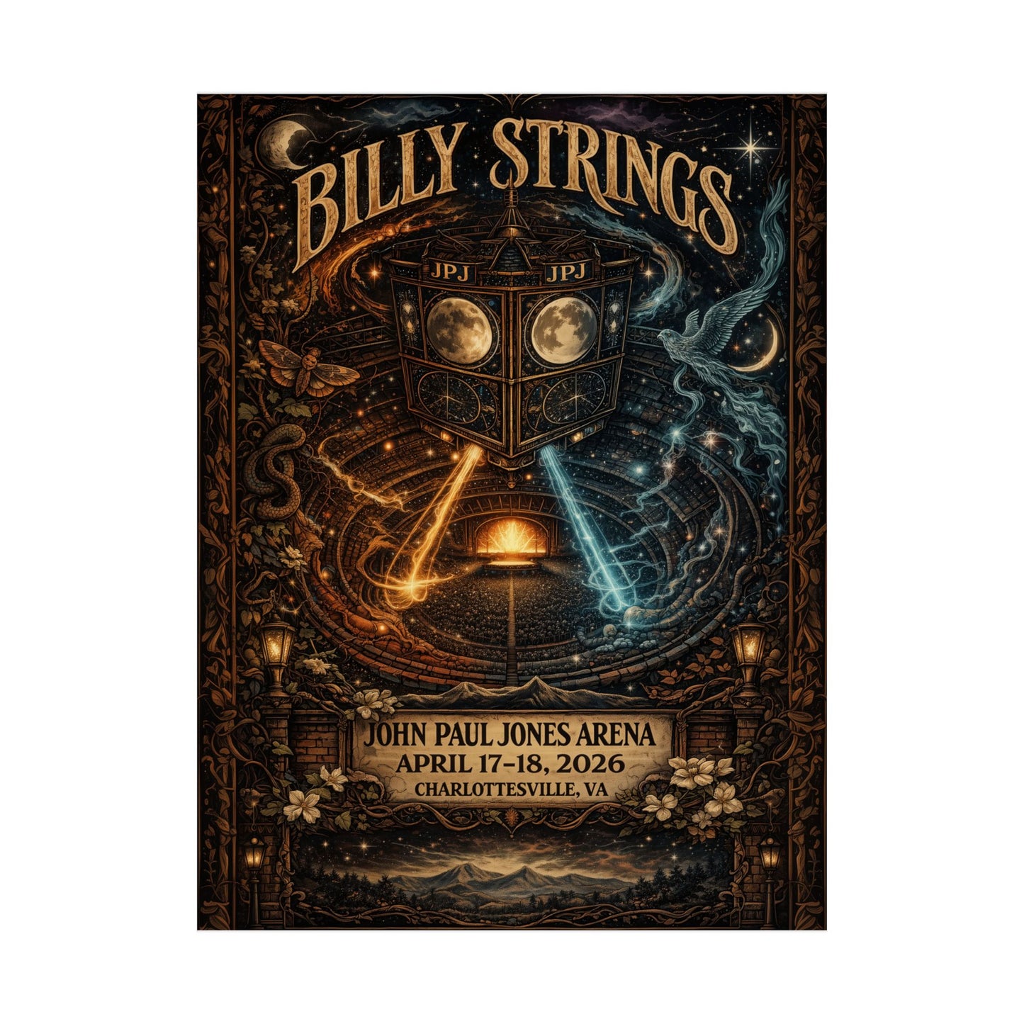 Billy Strings | 4/17/26 - 4/18/26 | Charlottesville, VA | Concert Poster  | V1