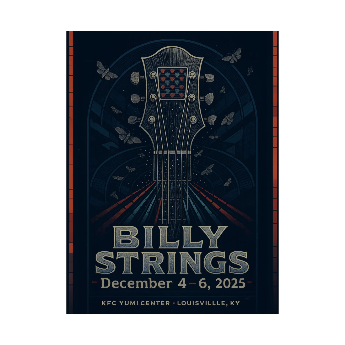 Billy Strings Louisville| December 4-6, 2025 | KFC Yum! Center |Concert Print | Variant 1