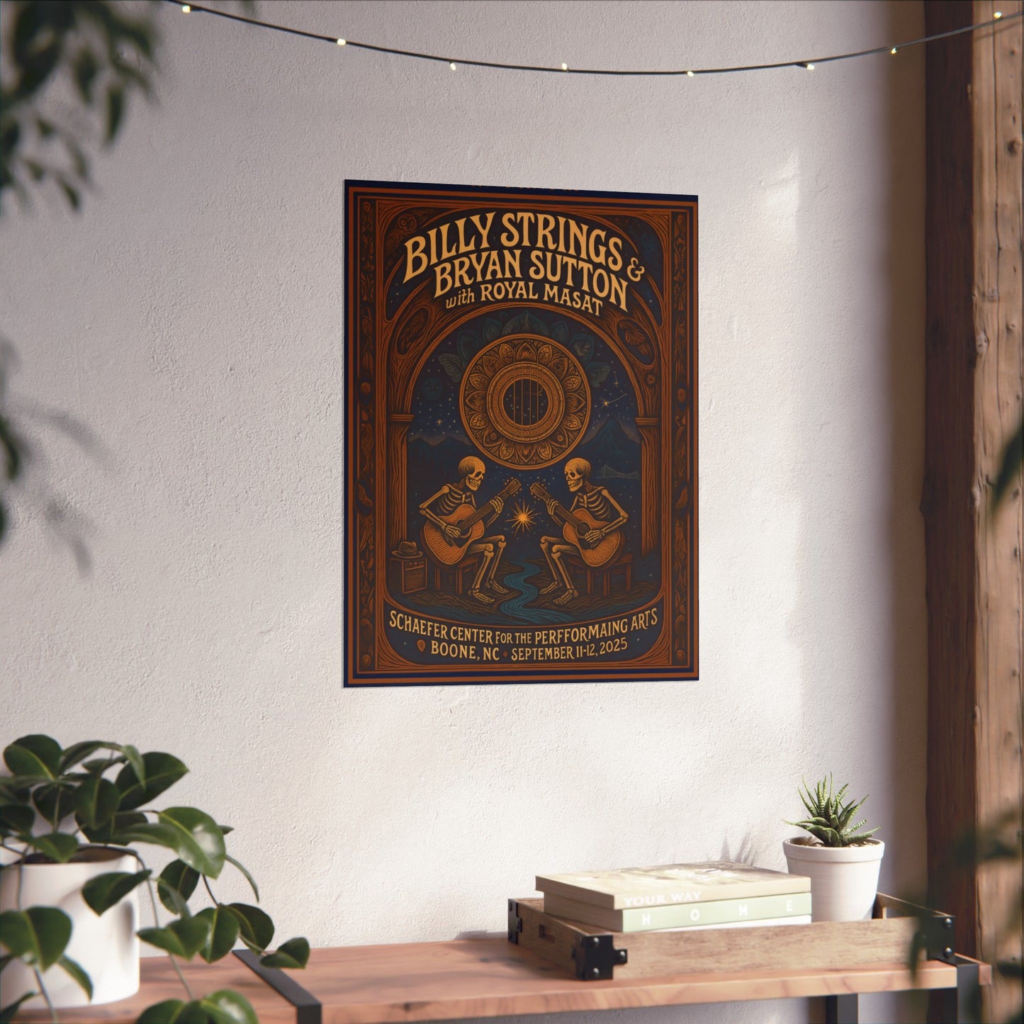 Billy Strings & Bryan Sutton Boone NC Concert Print | September 11 + 12, 2025 | Schaefer Center