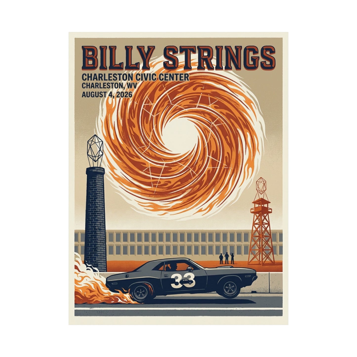 Billy Strings | August 4, 2026 | Charleston, WV | Concert Poster