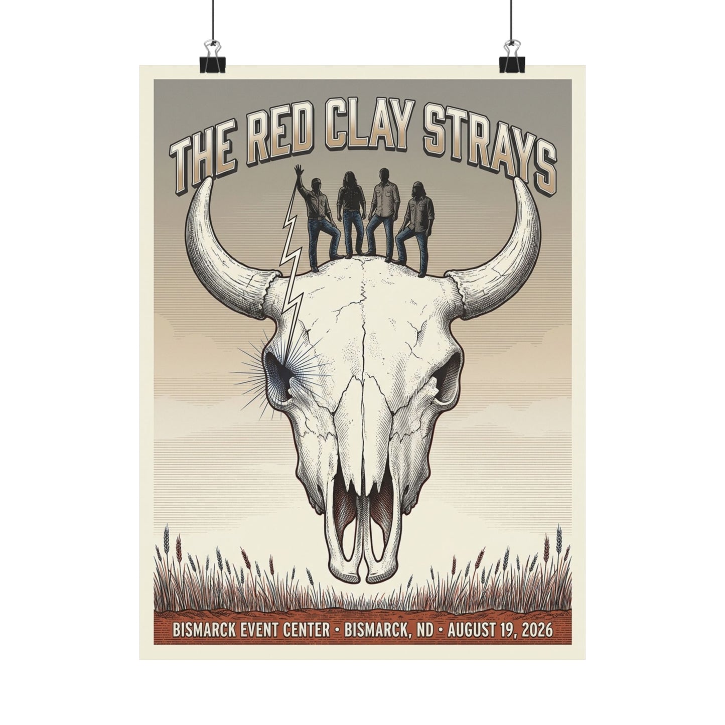 The Red Clay Strays | August 19, 2026 | Bismarck, ND | Concert Poster