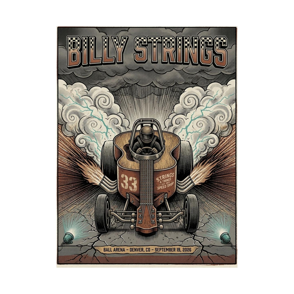 Billy Strings | September 19, 2026 | Denver, CO | Concert Poster