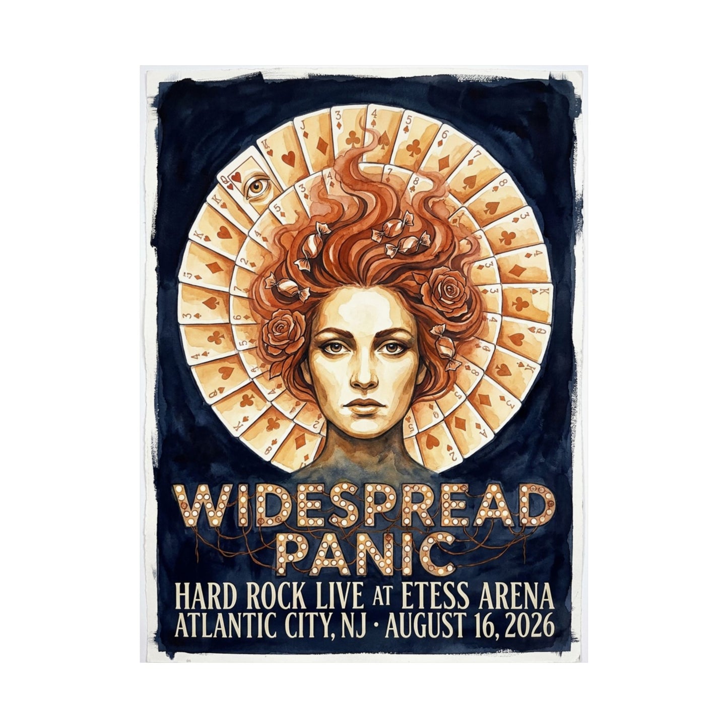 Widespread Panic | August 16, 2026 | Atlantic City, NJ | Concert Poster