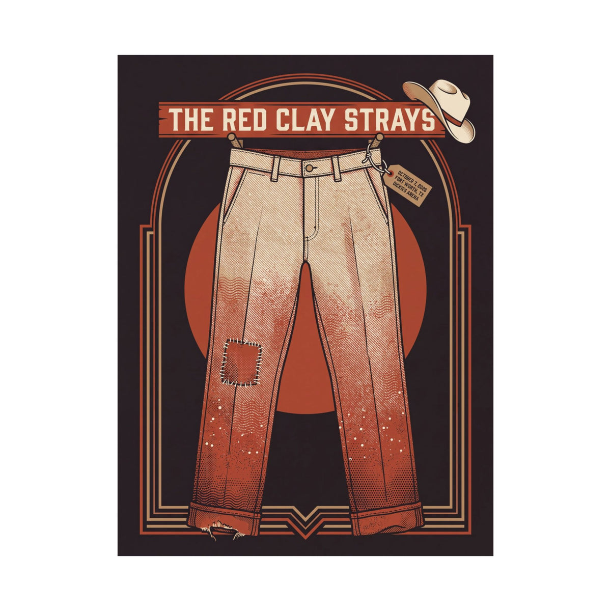 The Red Clay Strays | October 7, 2026 | Fort Worth, TX | Concert Poster