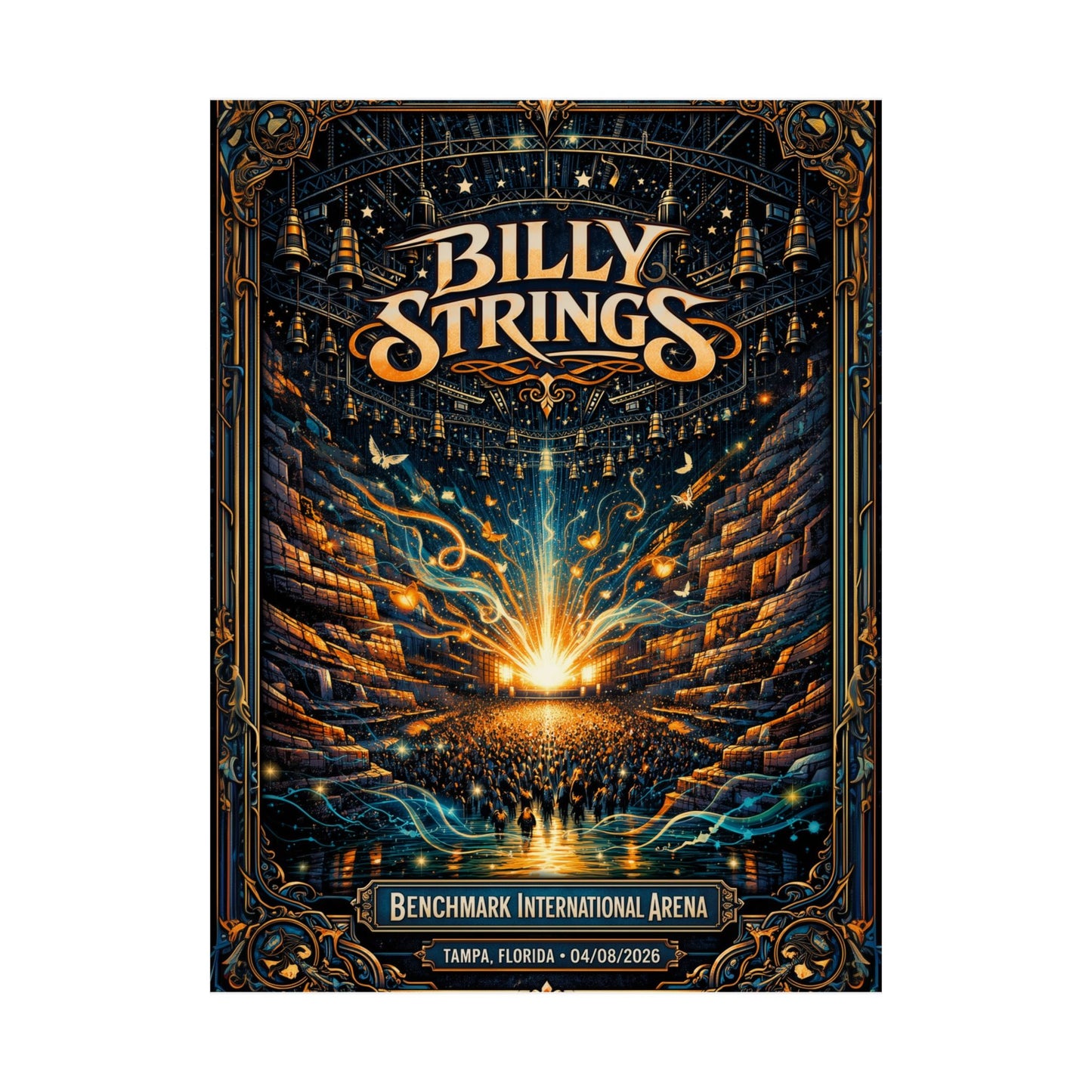 Billy Strings | 04/08/2026 | Tampa, FL | Concert Poster  | V1