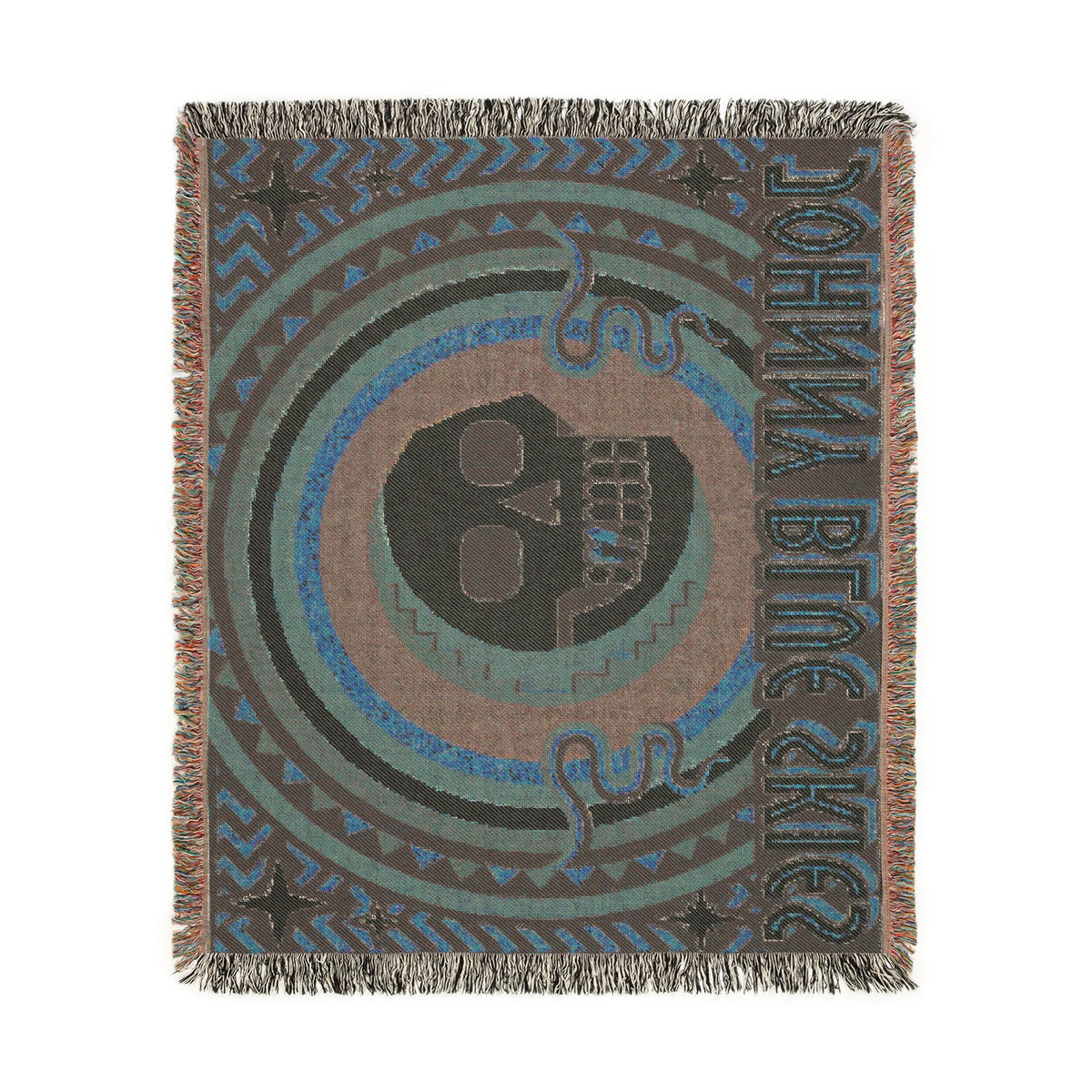 Johnny Blue Skies | Skull Moon Rising | Woven Blanket