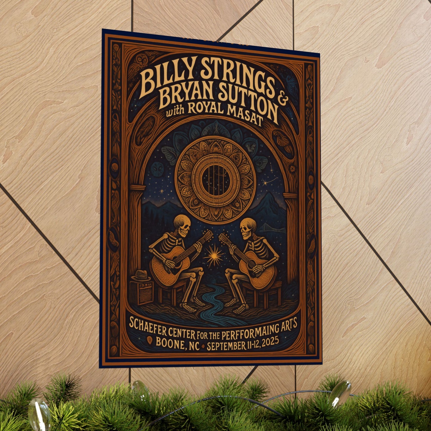 Billy Strings & Bryan Sutton Boone NC Concert Print | September 11 + 12, 2025 | Schaefer Center