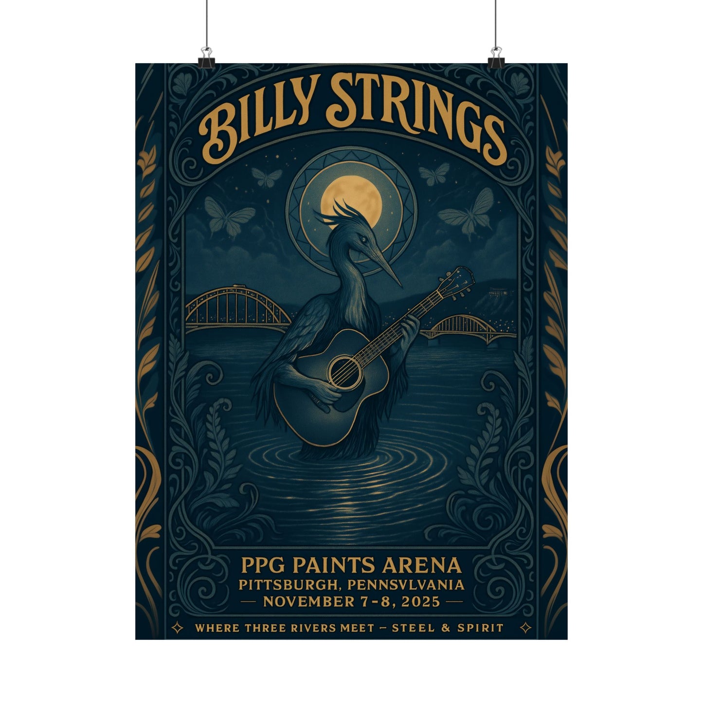 Billy Strings Pittsburgh November 7&8 | PPG Paints Arena | Concert Print | V2