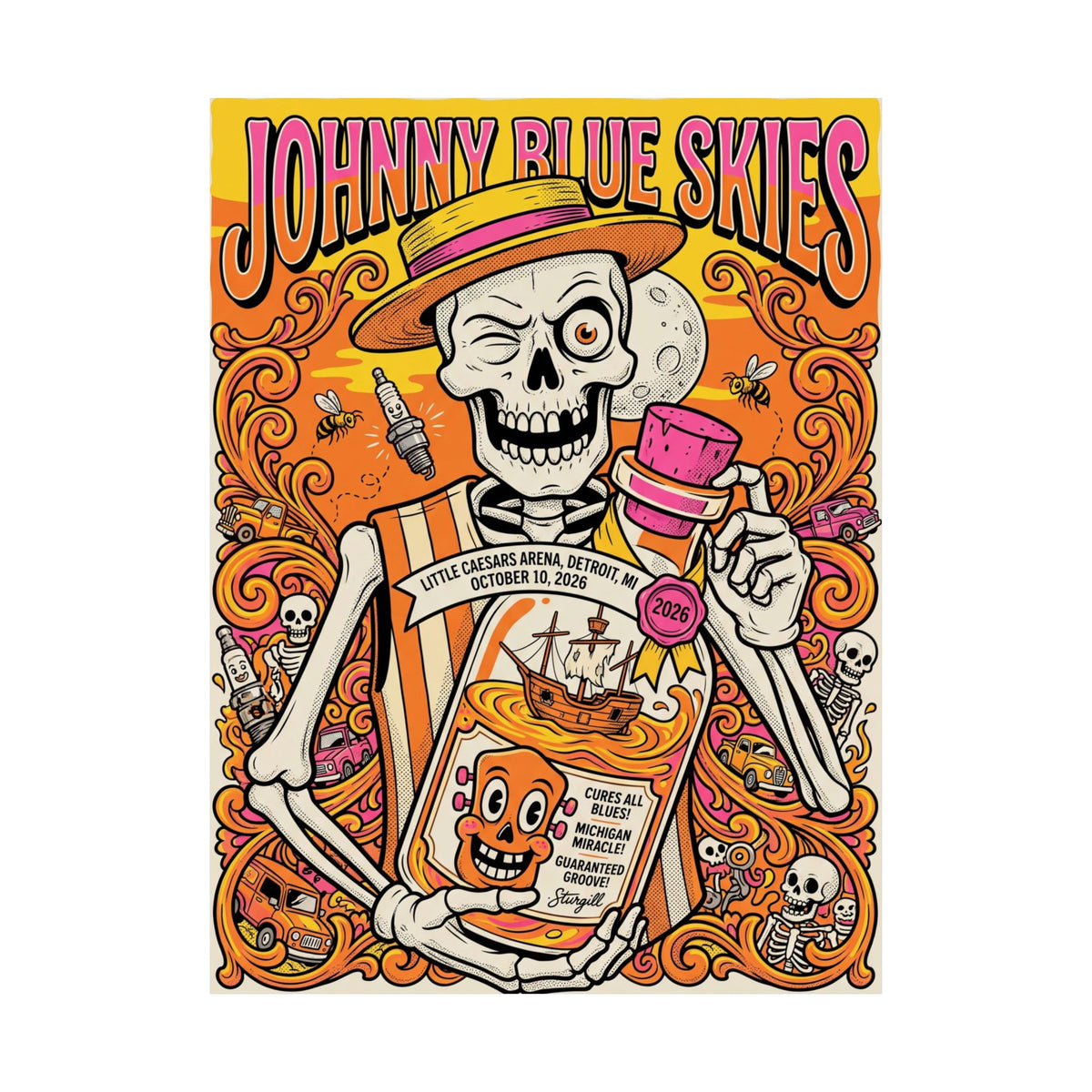 Johnny Blue Skies | October 10, 2026 | Detroit, MI | Concert Poster