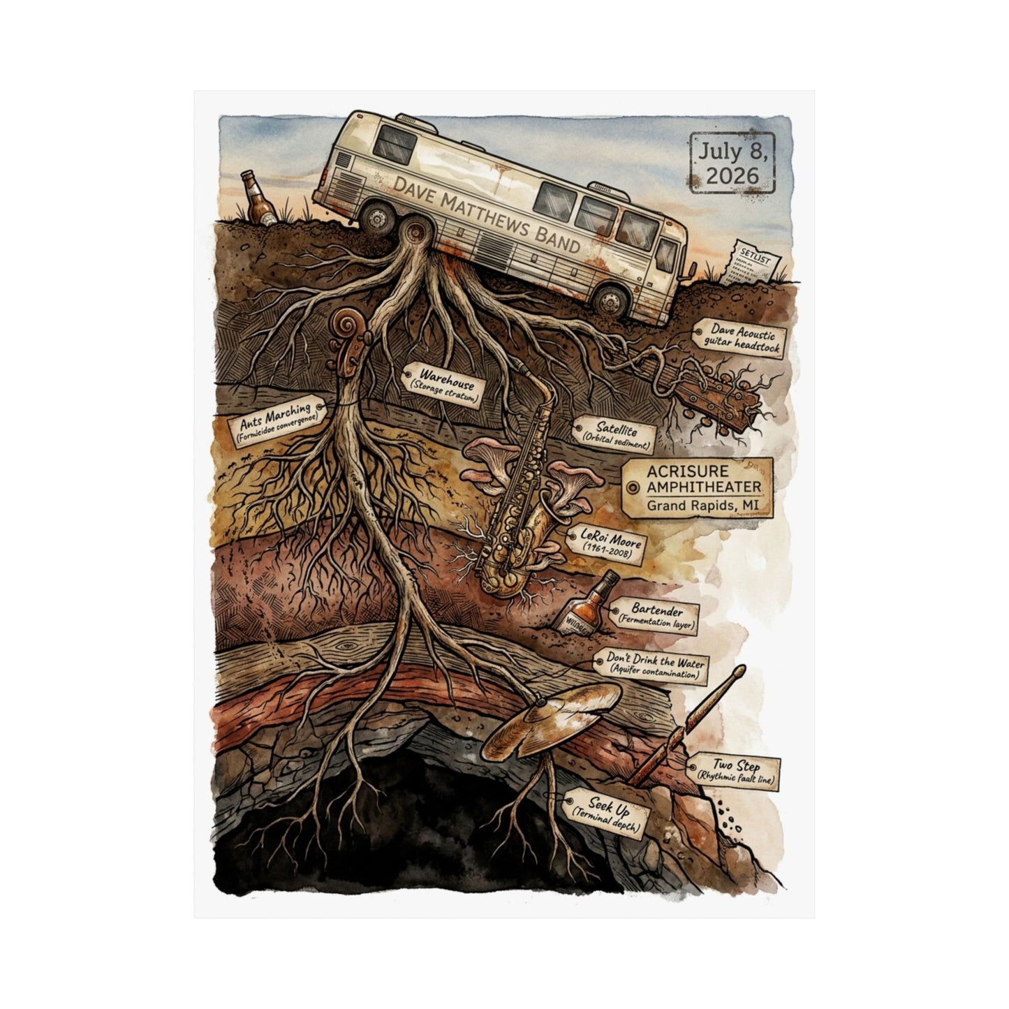 Dave Matthews Band | July 8, 2026 | Concert Poster