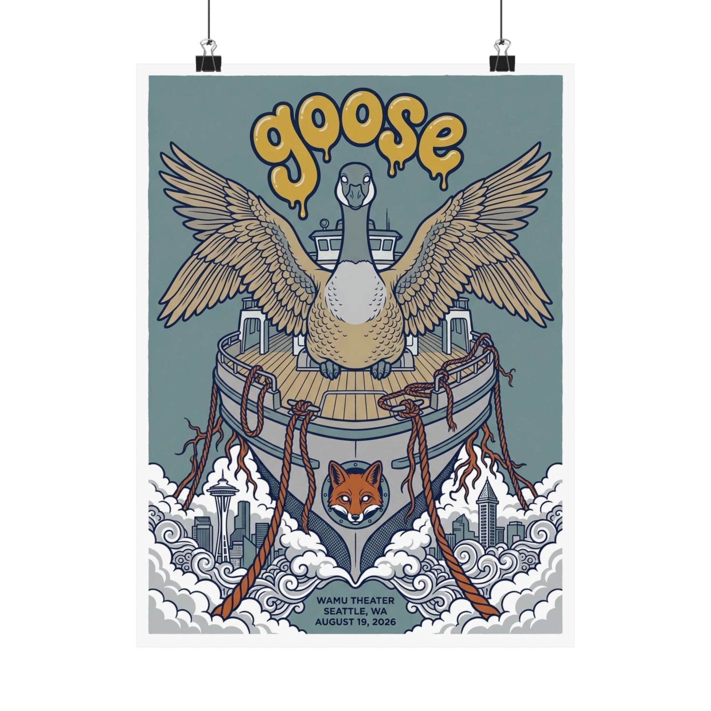 Goose | August 19, 2026 | Seattle, WA | Concert Poster