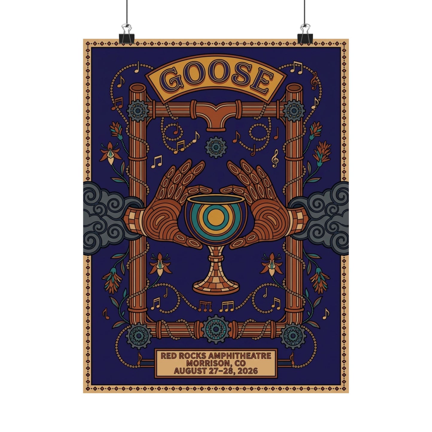 Goose | August 27–28, 2026 | Red Rocks | Concert Poster V1