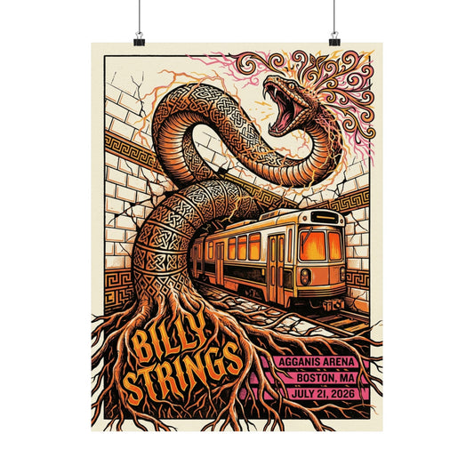 Billy Strings | July 21, 2026 | Boston, MA | Concert Poster
