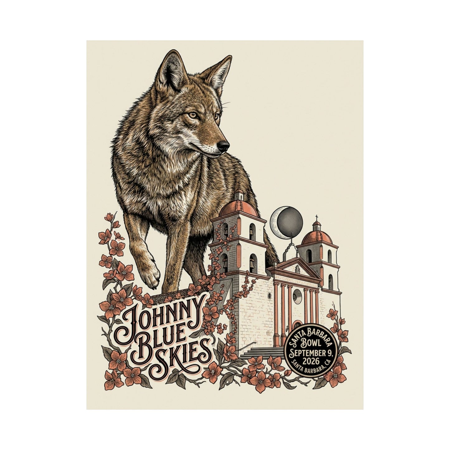 Johnny Blue Skies | September 9, 2026 | Santa Barbara, CA | Concert Poster
