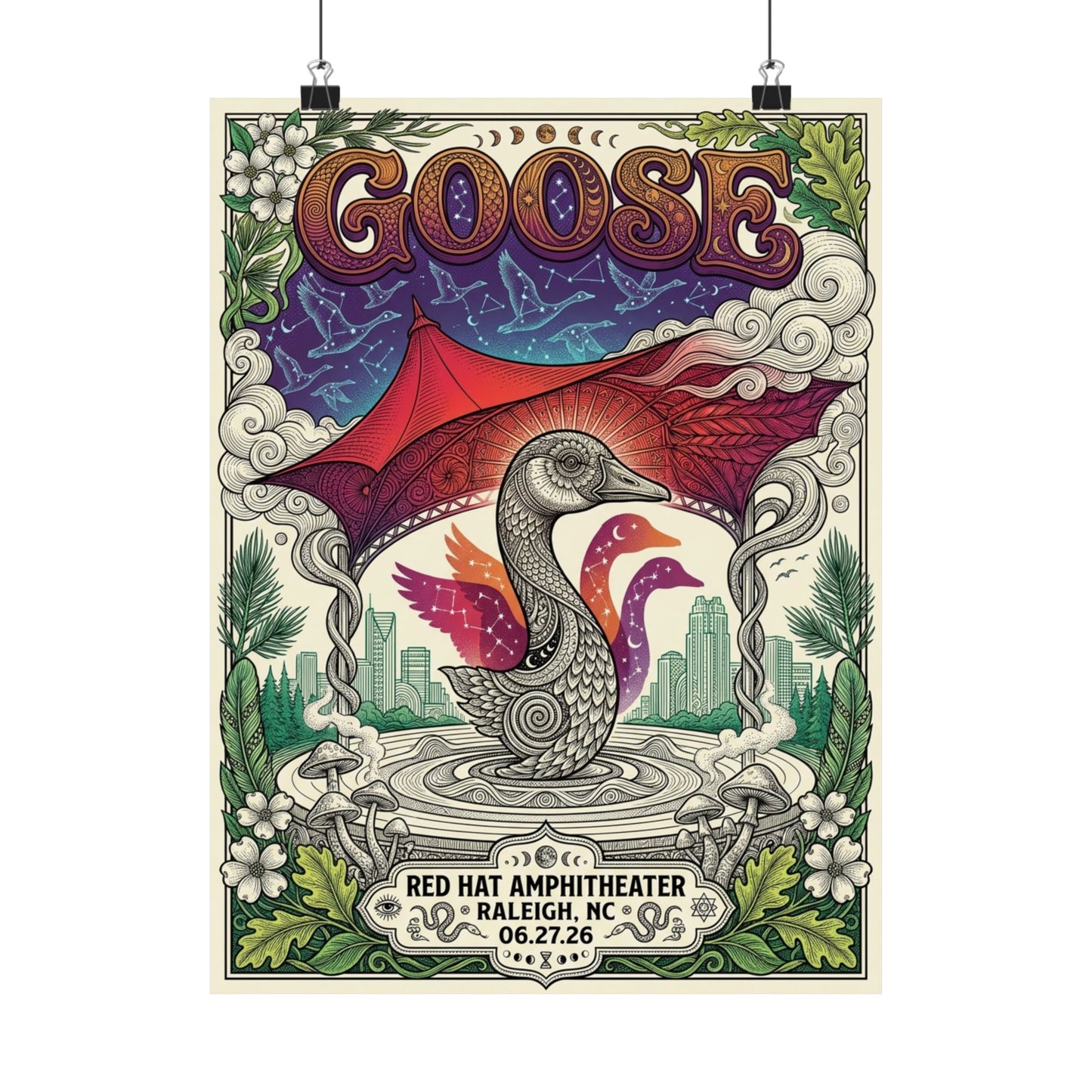 Goose  | 06/27/26 | Raleigh, NC | Concert Poster  | N2