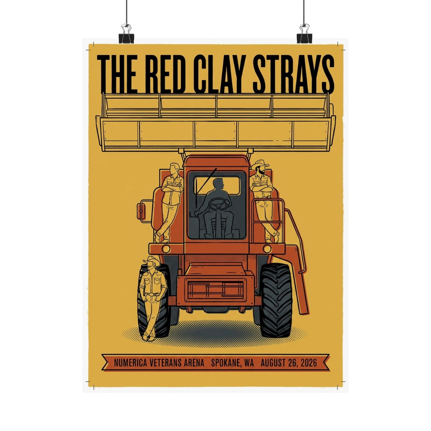 The Red Clay Strays | August 26, 2026 | Spokane, WA | Concert Poster