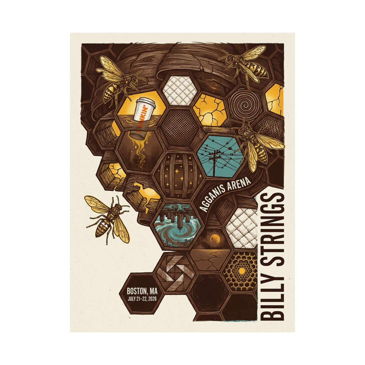 Billy Strings | July 21–22, 2026 | Boston, MA | Concert Poster