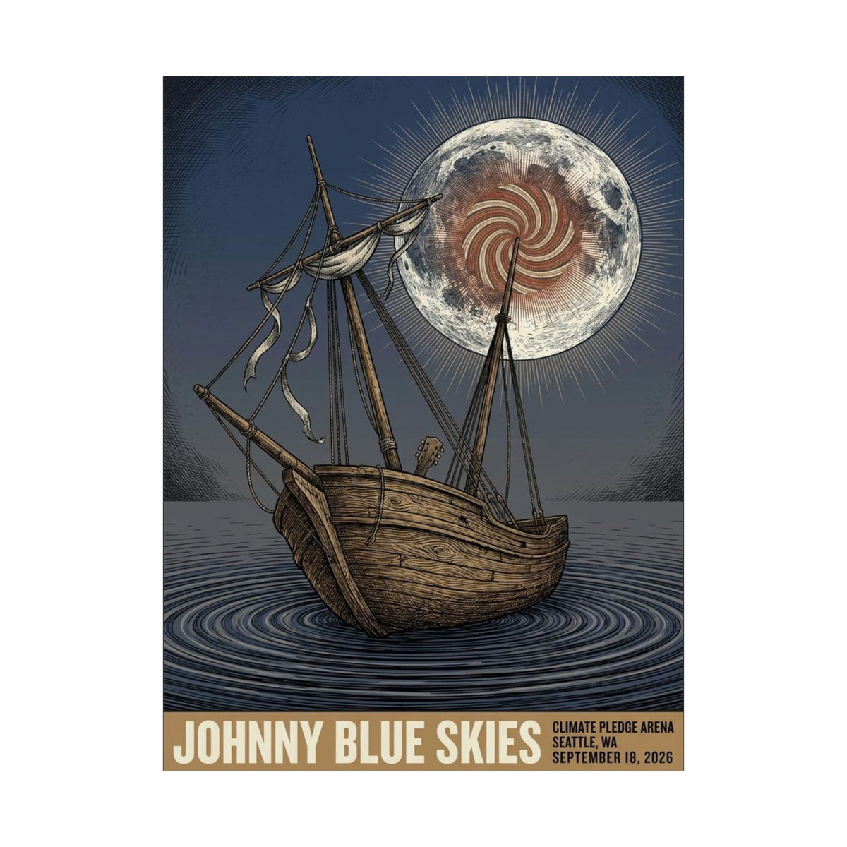 Johnny Blue Skies | September 18, 2026 | Seattle, WA | Concert Poster