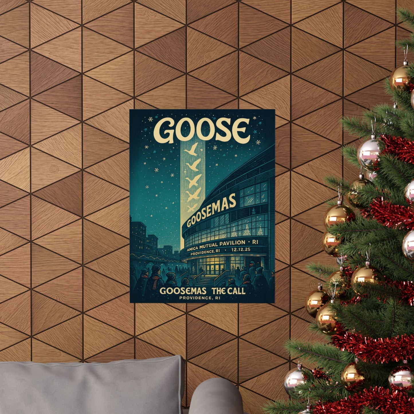 Goose Providence, RI | Amica Mutual Pavilion 12.12.25 | Concert Poster | Goosemas Night 1
