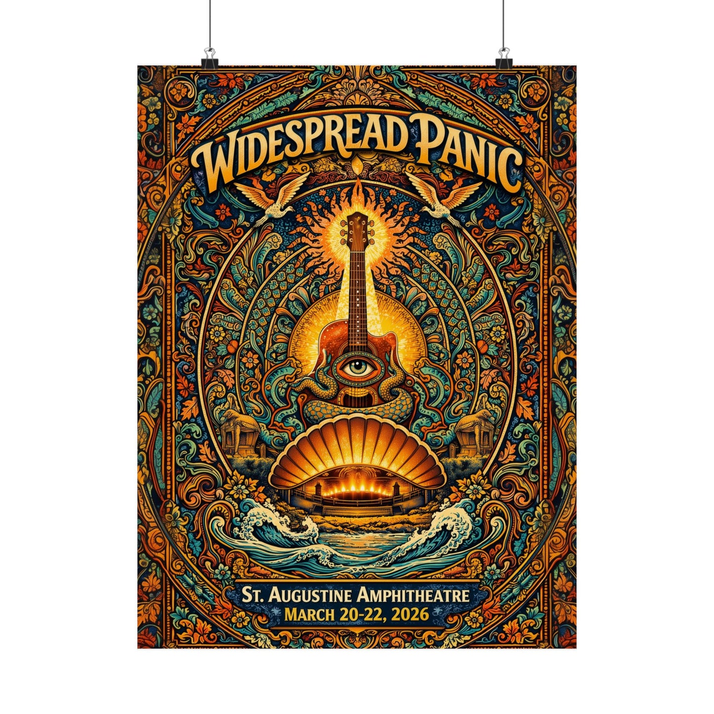 Widespread Panic | 03/20/26–03/22/26 | St. Augustine, FL | Concert Poster  | V3
